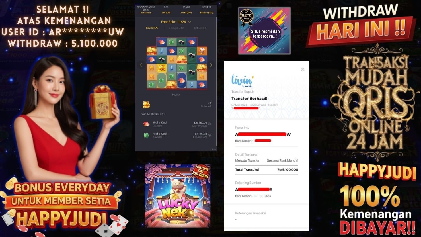 HAPPYJUDI JACKPOT SLOT LUCKY NEKO